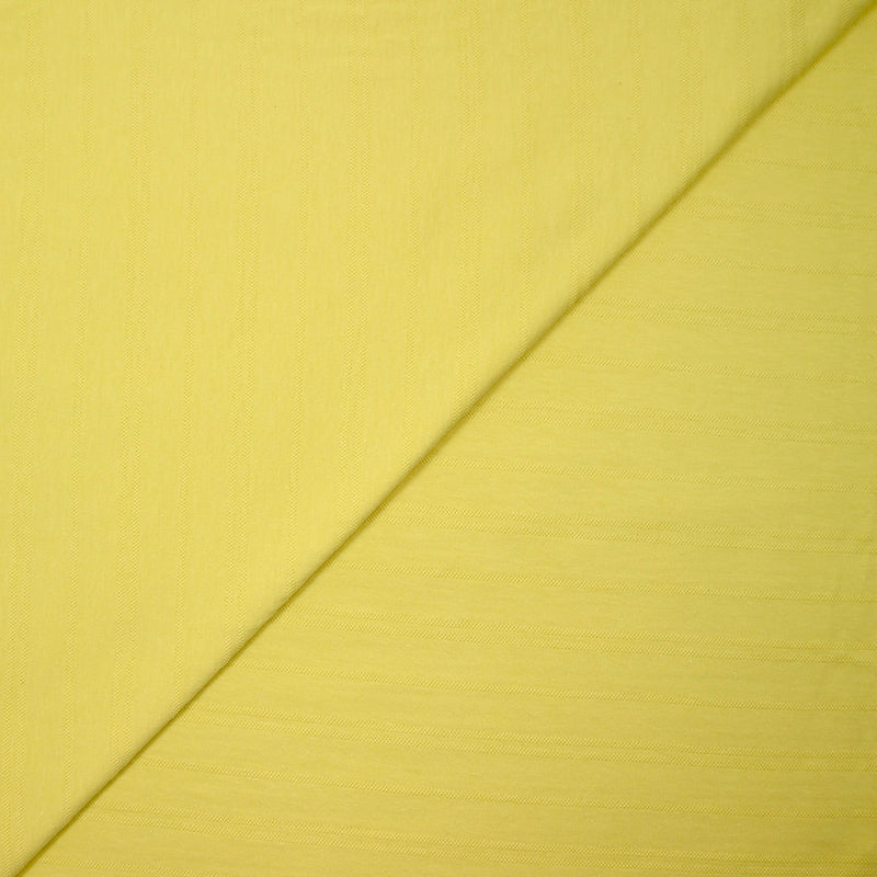 Jersey de coton fin rayé jaune beurre