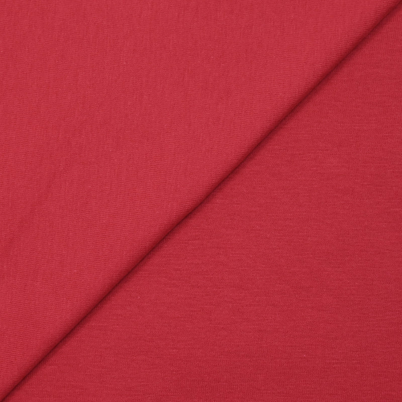 Jersey de coton fin rouge fraise