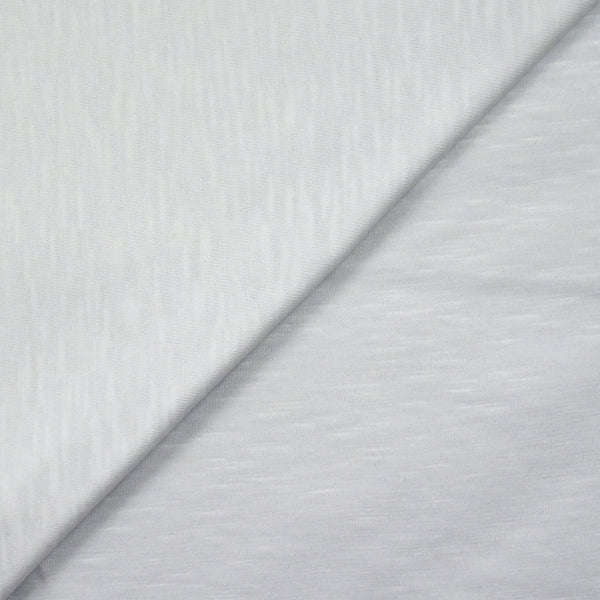 Jersey de coton flammé blanc glacier