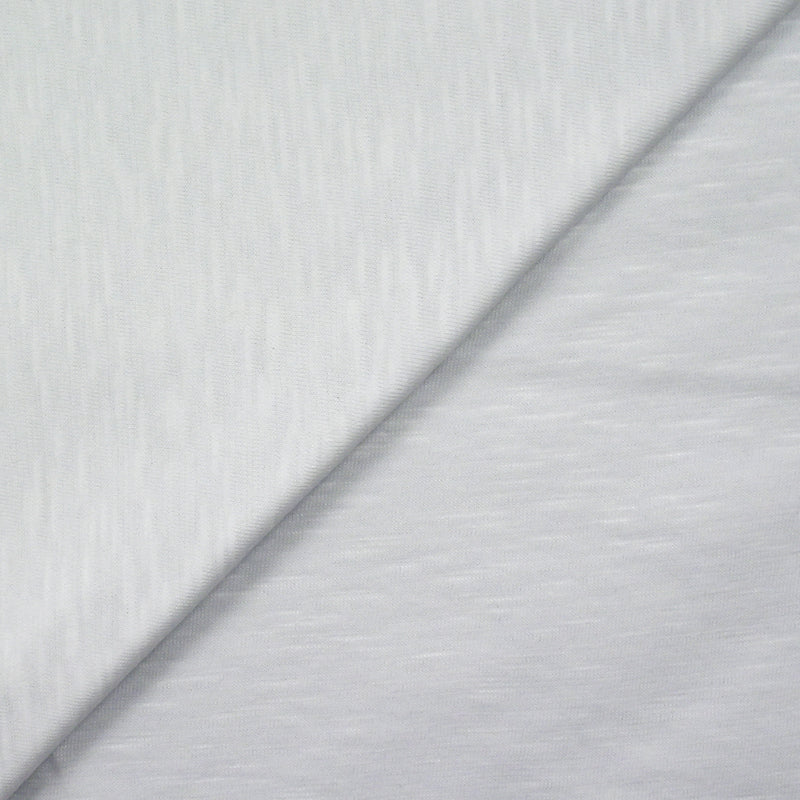 Jersey de coton flammé blanc glacier