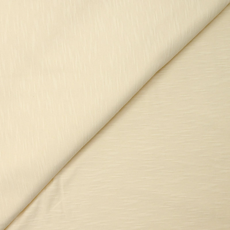 Jersey de coton flammé crème vanillée