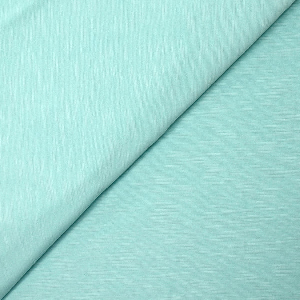 Jersey de coton flammé cyan