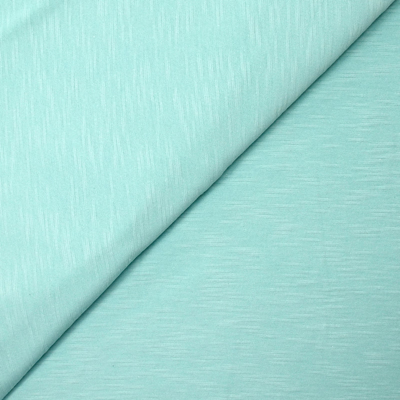 Jersey de coton flammé cyan