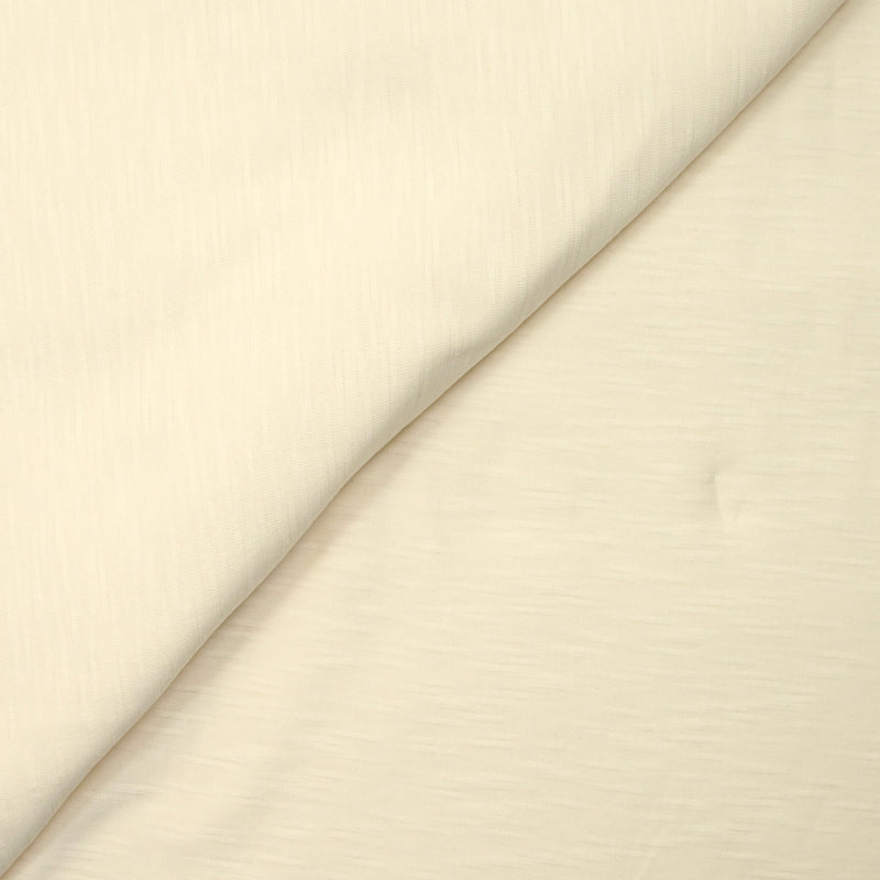 Jersey de coton flammé écru