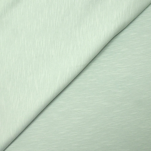 Jersey de coton flammé menthe glacée