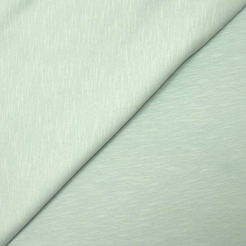 Jersey de coton flammé menthe glacée
