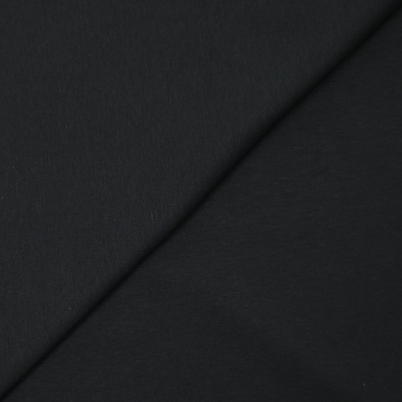 Jersey de coton flammé noir