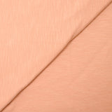 Jersey de coton flammé pêche rosé