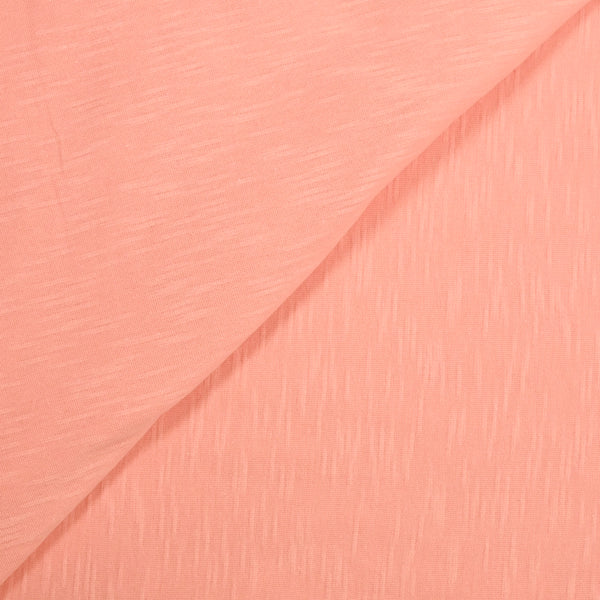 Jersey de coton flammé rose saumon