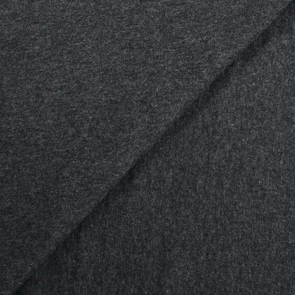 Jersey de coton gris anthracite chiné