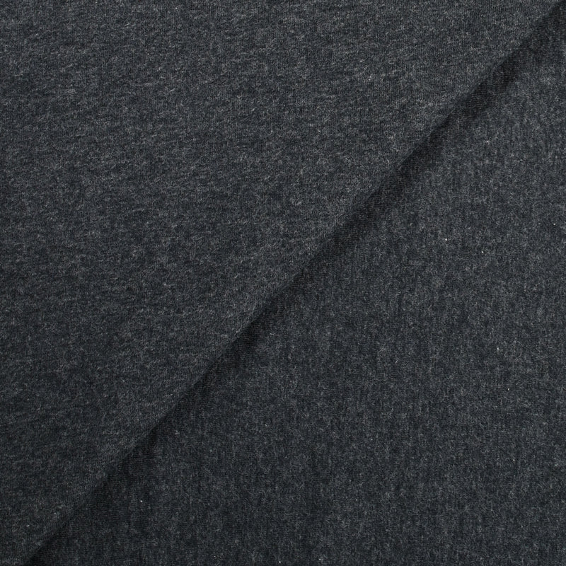 Jersey de coton gris anthracite chiné