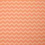 Jersey de coton imprimé chevrons fond pêche blanche