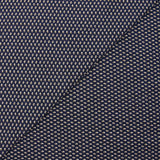 Jersey de coton imprimé grain de café fond bleu nuit