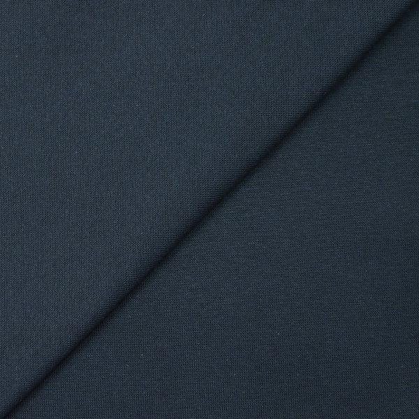 Jersey de coton interlock lourd bleu marine