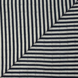 Jersey de coton pointelle rayé marine et blanc