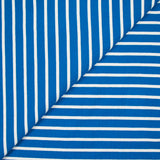 Jersey de coton rayé blanc et bleu azur