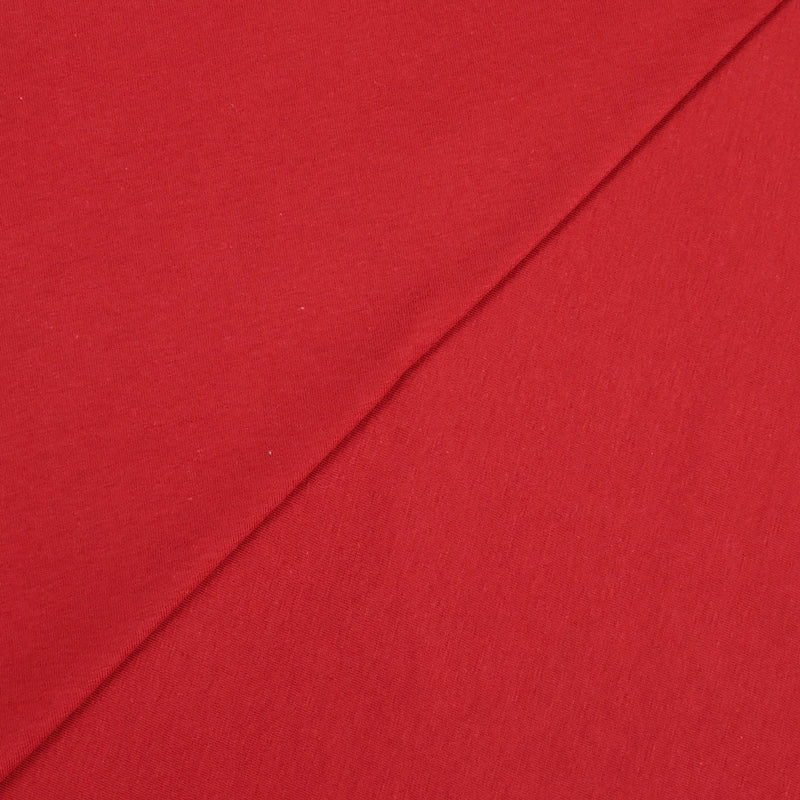 Jersey de coton rouge pivoine