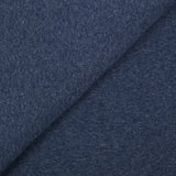 Jersey côtelé de laine mélangée bleu chiné
