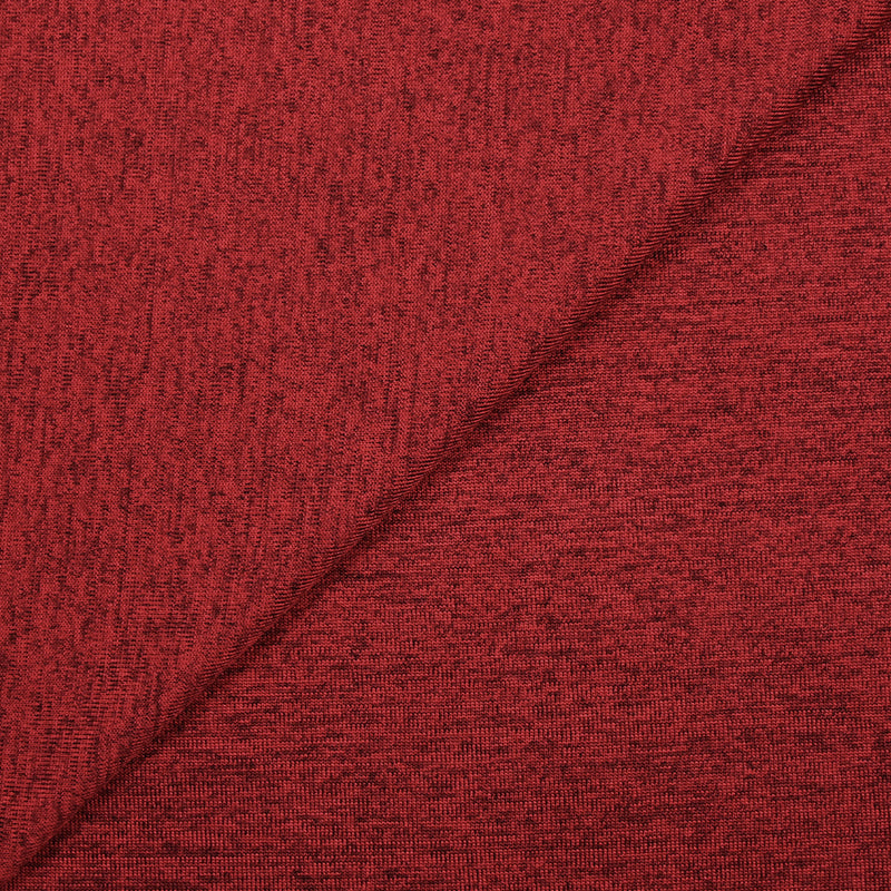 Jersey de polyester chiné rouge