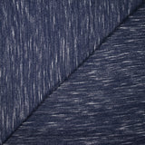 Jersey de polyester flammé blanc fond bleu marine