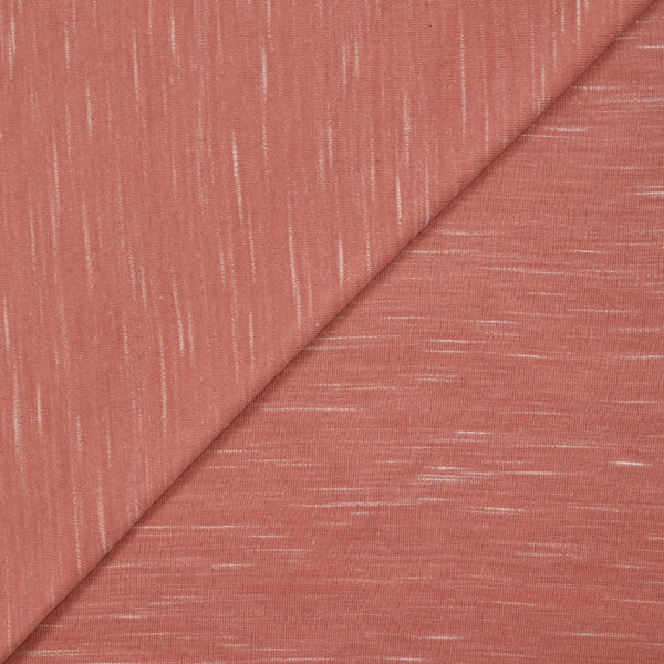 Jersey de polyester flammé blanc fond corail
