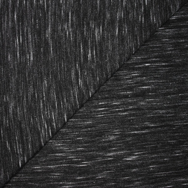 Jersey de polyester flammé blanc fond gris anthracite