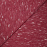 Jersey de polyester flammé blanc fond rouge fraise
