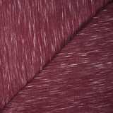 Jersey de polyester flammé blanc fond rouge grenat