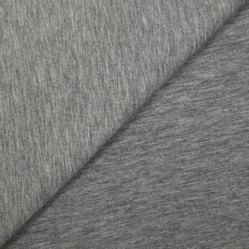 Jersey de polyester gris clair chiné