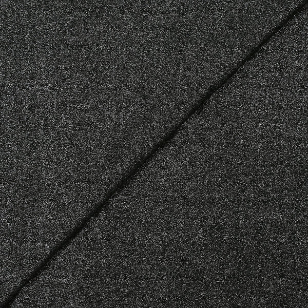 Jersey de polyester irisé argenté fond noir