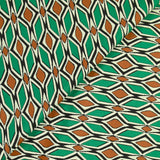 Jersey de polyester losange vert et marron