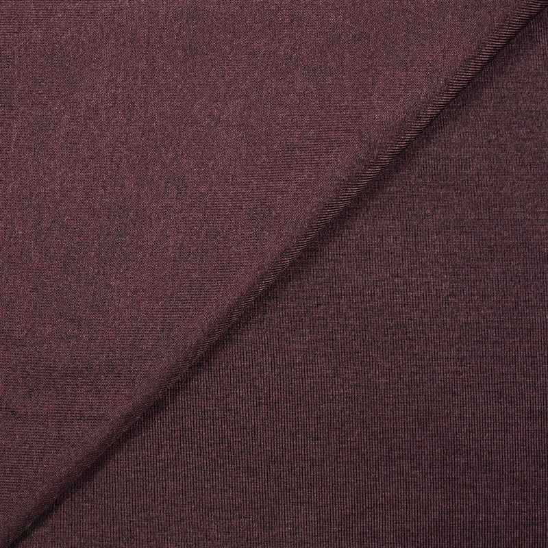 Jersey de polyester prune chiné