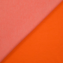 Jersey de polyester rayé orange chiné envers piqué orange fluo