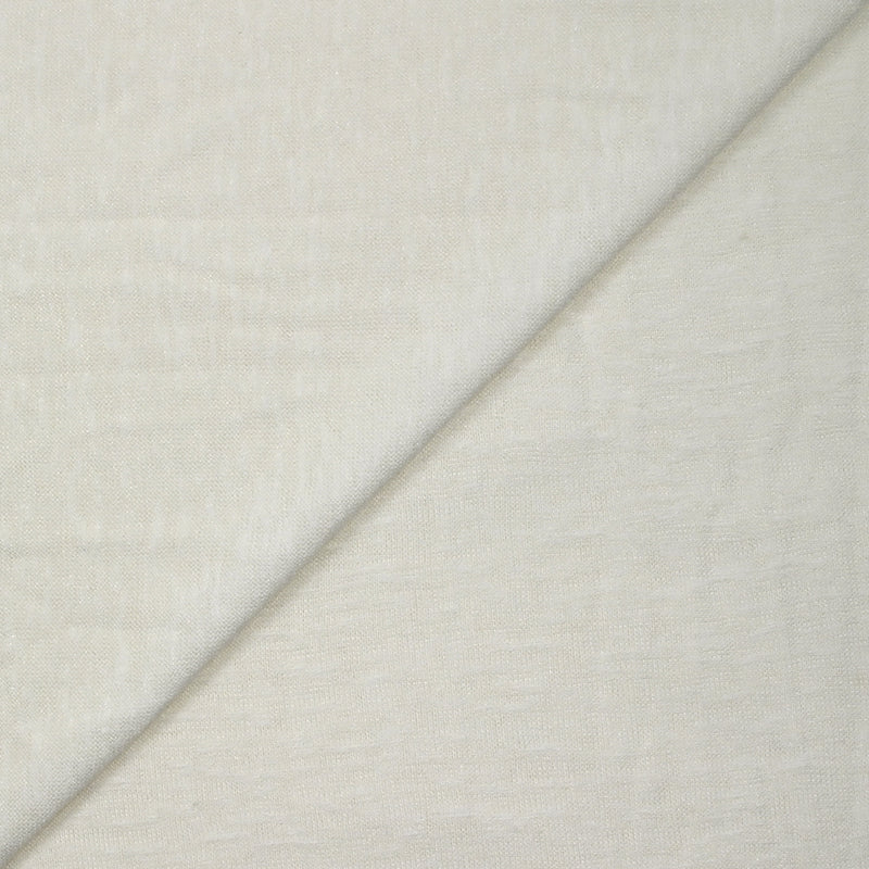 Jersey de polyviscose flammé fin blanc cassé