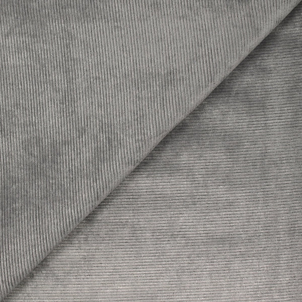 Jersey de velours côtelé tout doux gris
