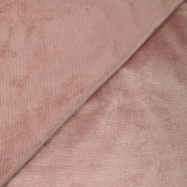 Jersey de velours côtelé tout doux rose poudré