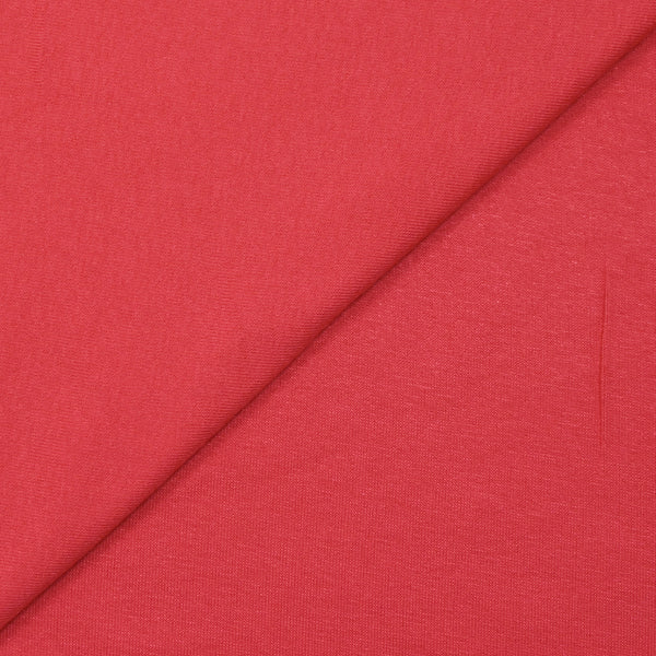 Jersey de viscose fin rouge corail