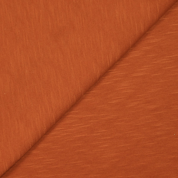 Jersey de viscose flammé orange brûlé