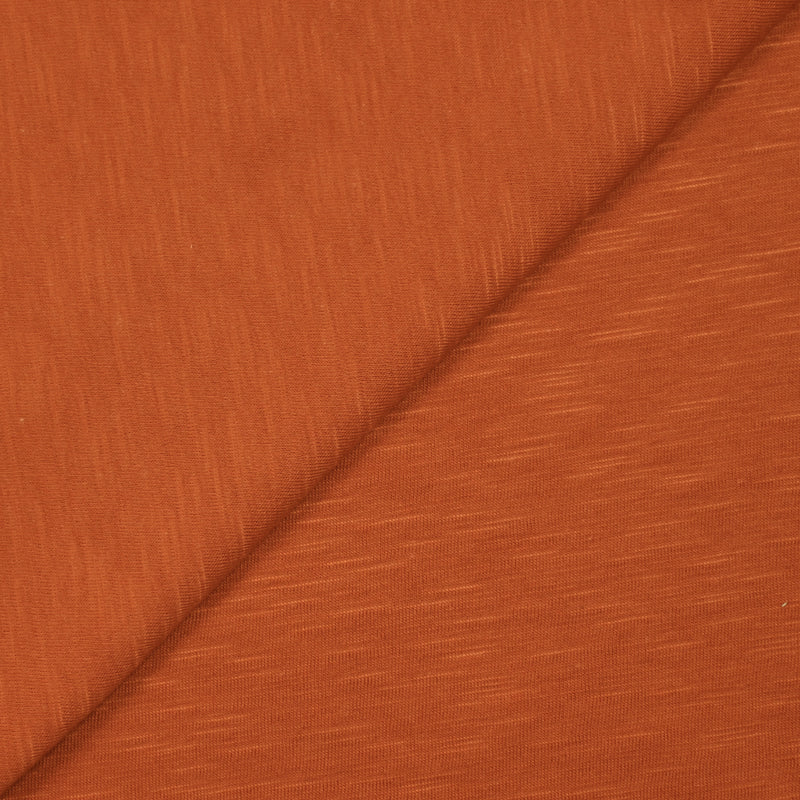 Jersey de viscose flammé orange brûlé