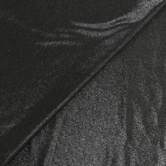 Jersey fin irisé argent fond noir