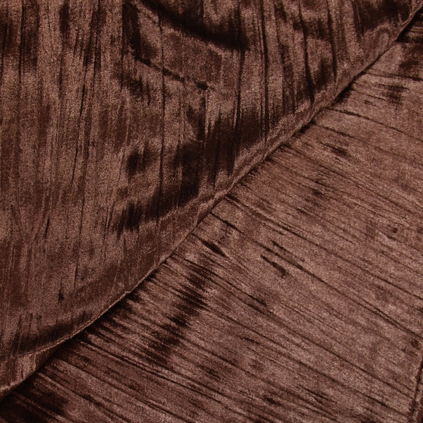 Jersey velours plissé marron