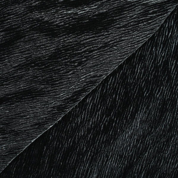 Jersey velours polyester ondulé noir