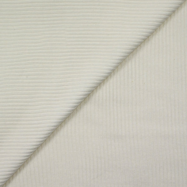 Jersey viscose côtelé blanc cassé