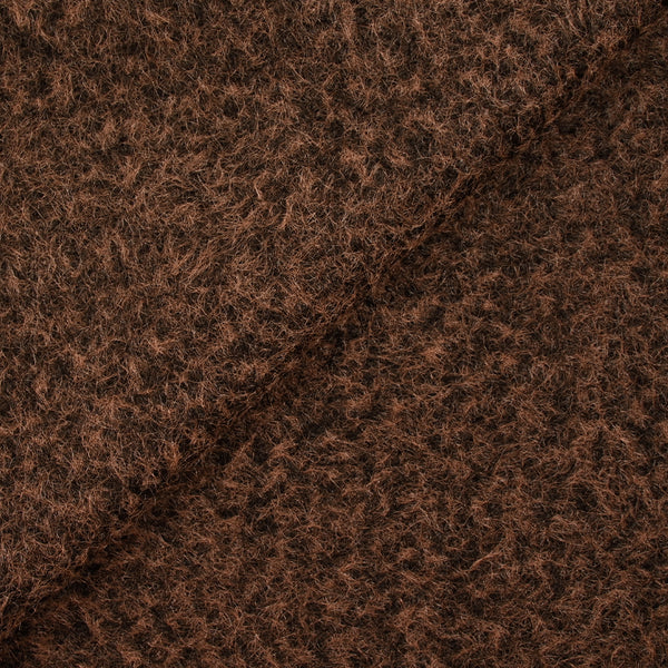 Lainage bouclette à poil long marron