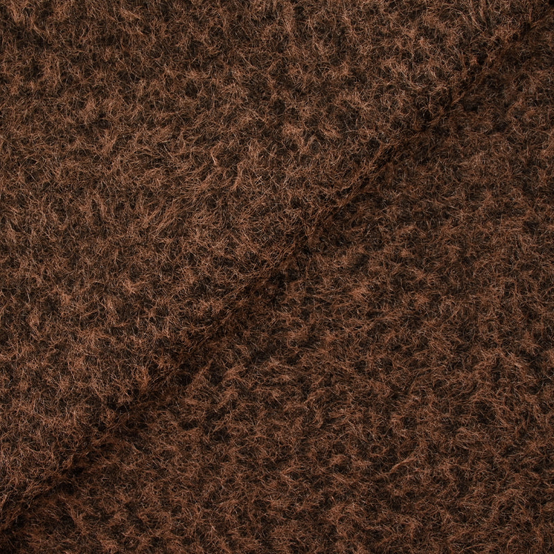 Lainage bouclette à poil long marron