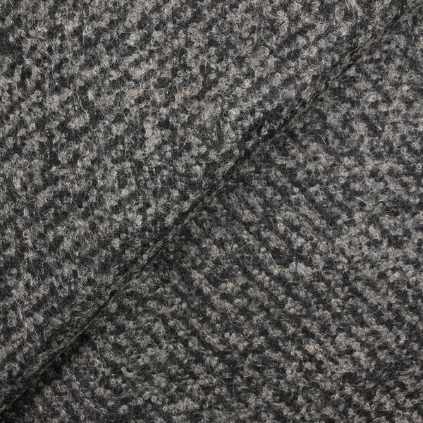 Lainage bouclette souple gris et noir