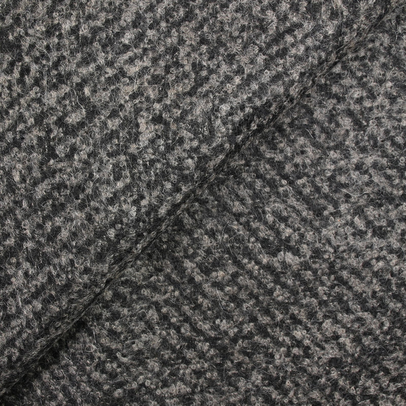 Lainage bouclette souple gris et noir