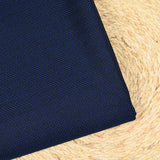 Laine 100% chevrons noir fond bleu 