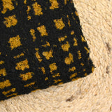 Laine bouclette à carreaux camel et noir