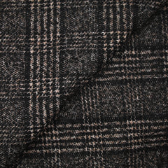Laine mélangée à carreaux marron et noir